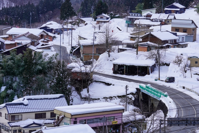 50cmほど雪が積もった街