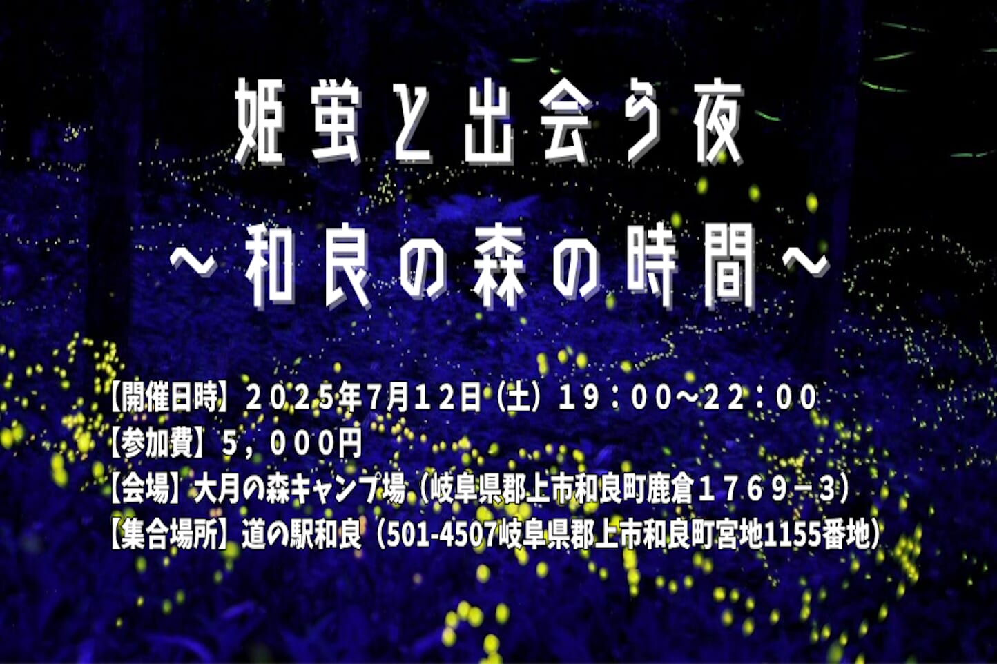 姫蛍と出会う夜 ～和良の森の時間～ スライダー画像1